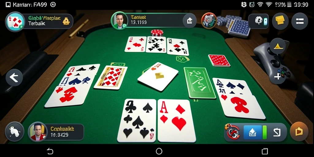 Gameplay seru Gaple yang penuh tantangan dan kesenangan.