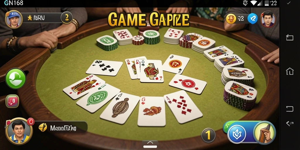 Gameplay seru Gaple di GN168 dengan tampilan menarik.