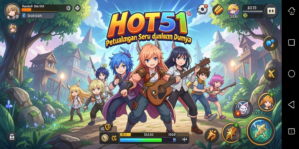 Tampilan gameplay yang seru dan interaktif dalam HOT51.