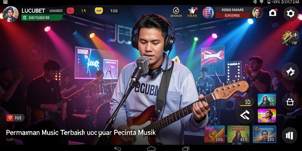 Screenshot LUCUBET menunjukkan gameplay musik yang interaktif dan seru.