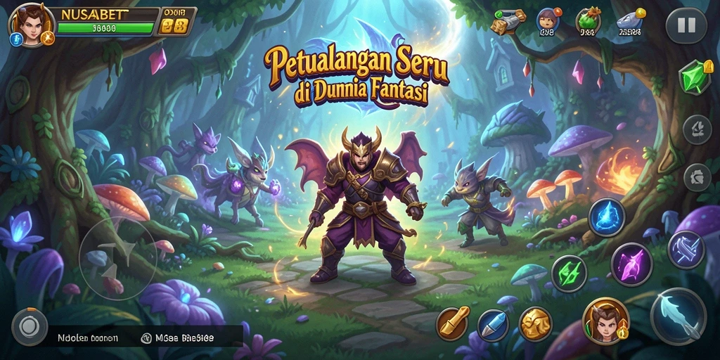 Screenshot gameplay NUSABET88 menampilkan aksi petualangan yang mendebarkan.