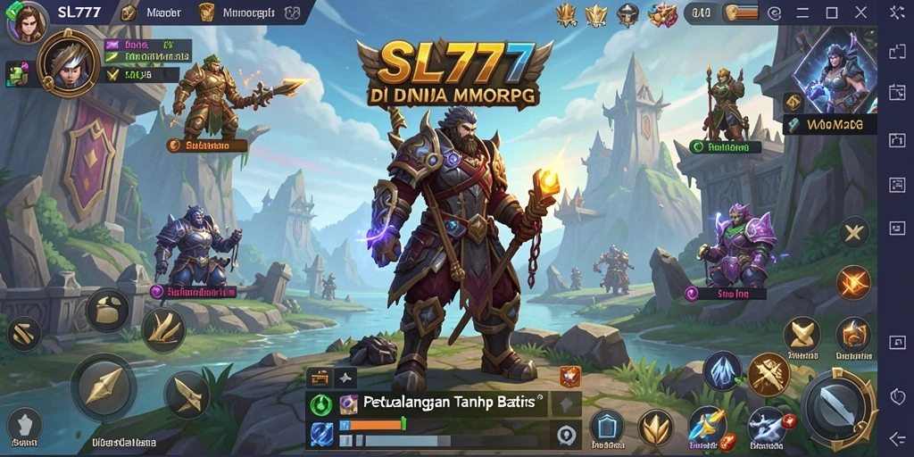 Tampilan gameplay menarik dari SL777 dalam petualangan MMORPG.