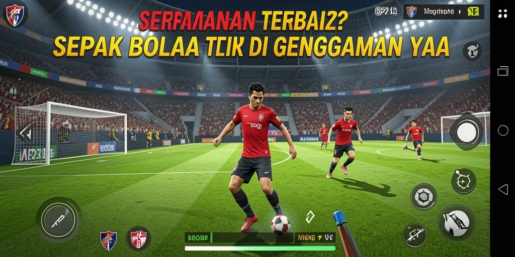 Tampilan gameplay SP212 yang mendebarkan di lapangan sepak bola.
