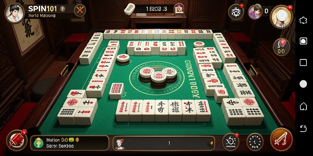 Screenshot gameplay SPIN101 menampilkan pengalaman Mahjong yang menakjubkan.
