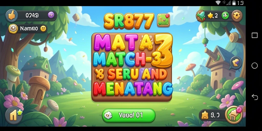 Tampilan gameplay menegangkan dari SR877 dengan elemen Match-3 yang menarik.