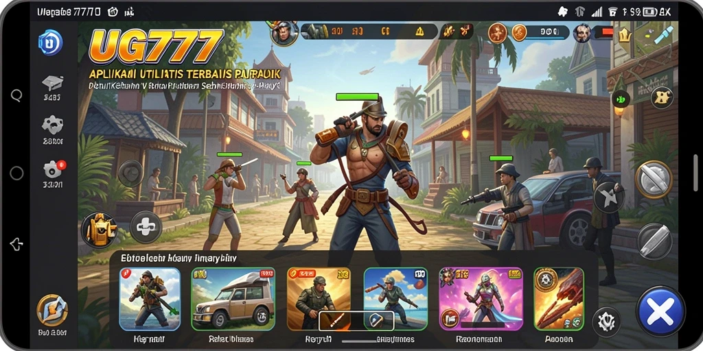 Screenshot UG777 menampilkan antarmuka aplikasi yang sederhana dan fungsional.