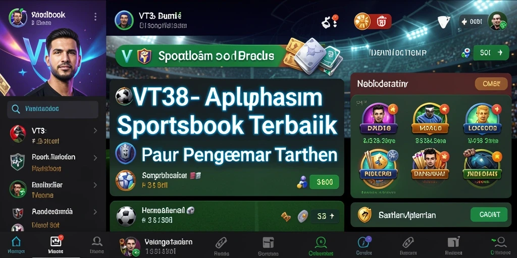 Tampilan gameplay VT38 yang menampilkan taruhan olahraga yang seru.
